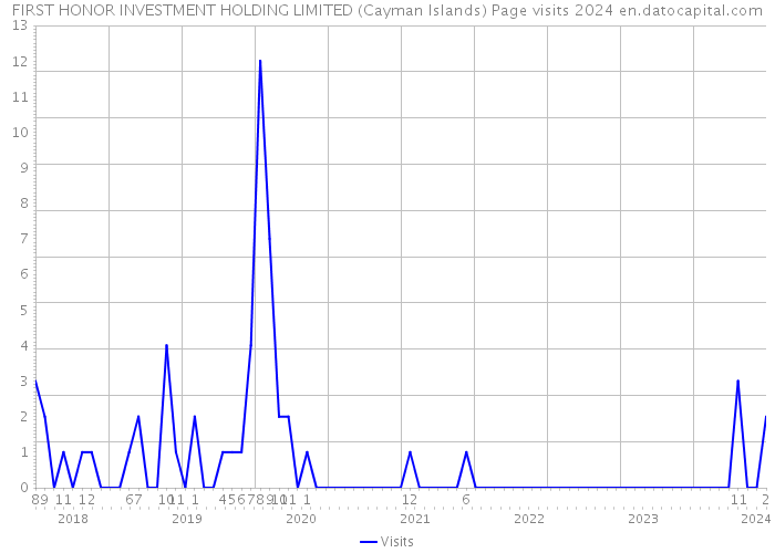 FIRST HONOR INVESTMENT HOLDING LIMITED (Cayman Islands) Page visits 2024 
