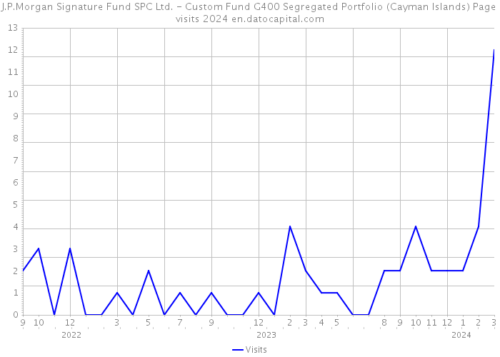 J.P.Morgan Signature Fund SPC Ltd. - Custom Fund G400 Segregated Portfolio (Cayman Islands) Page visits 2024 