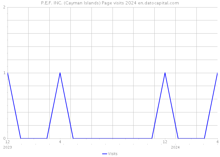 P.E.F. INC. (Cayman Islands) Page visits 2024 