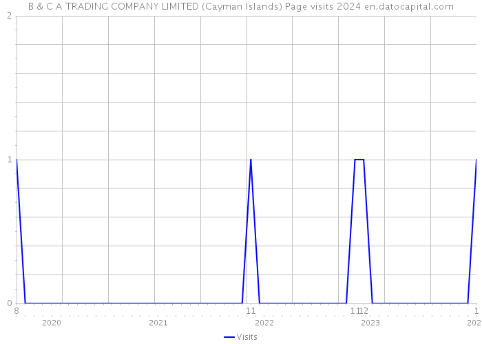 B & C A TRADING COMPANY LIMITED (Cayman Islands) Page visits 2024 