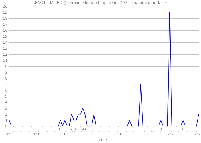 REACT LIMITED (Cayman Islands) Page visits 2024 