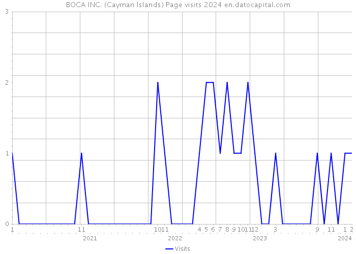 BOCA INC. (Cayman Islands) Page visits 2024 