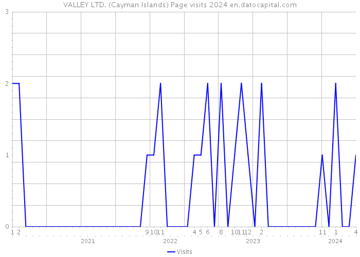 VALLEY LTD. (Cayman Islands) Page visits 2024 