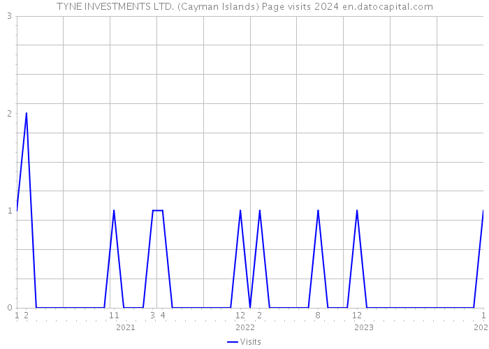 TYNE INVESTMENTS LTD. (Cayman Islands) Page visits 2024 