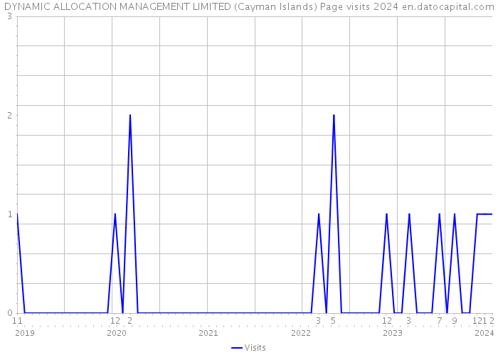 DYNAMIC ALLOCATION MANAGEMENT LIMITED (Cayman Islands) Page visits 2024 