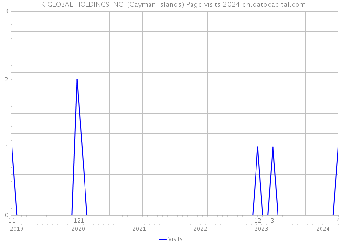 TK GLOBAL HOLDINGS INC. (Cayman Islands) Page visits 2024 