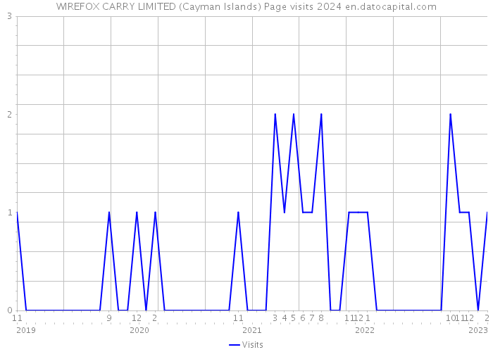 WIREFOX CARRY LIMITED (Cayman Islands) Page visits 2024 