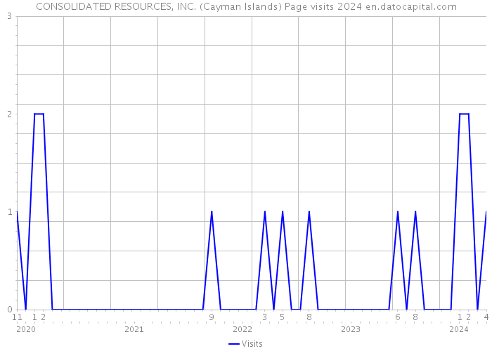 CONSOLIDATED RESOURCES, INC. (Cayman Islands) Page visits 2024 