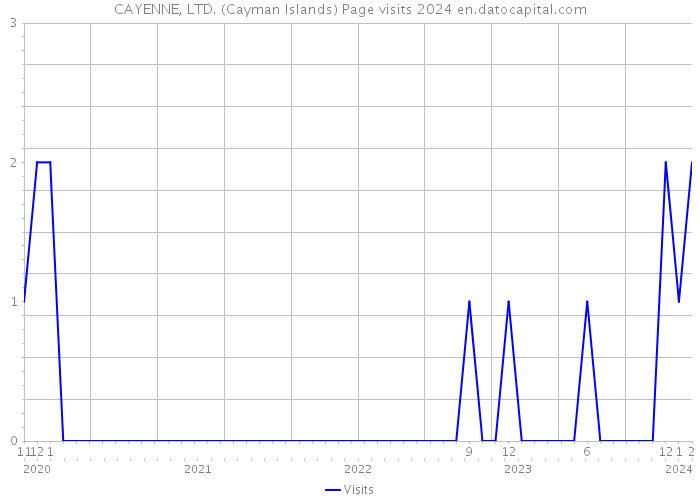 CAYENNE, LTD. (Cayman Islands) Page visits 2024 