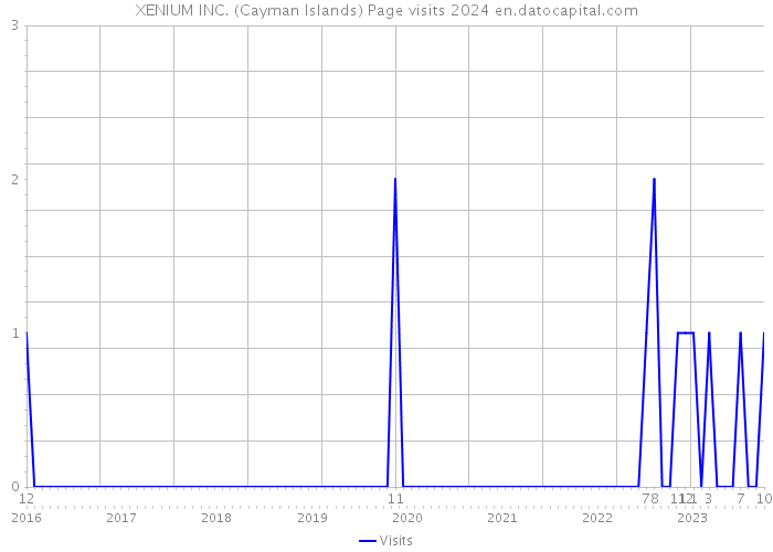 XENIUM INC. (Cayman Islands) Page visits 2024 