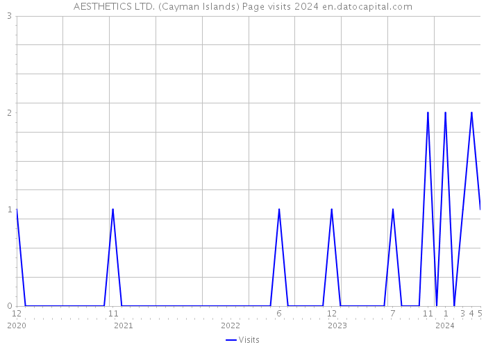 AESTHETICS LTD. (Cayman Islands) Page visits 2024 