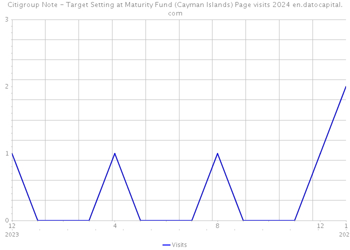 Citigroup Note - Target Setting at Maturity Fund (Cayman Islands) Page visits 2024 