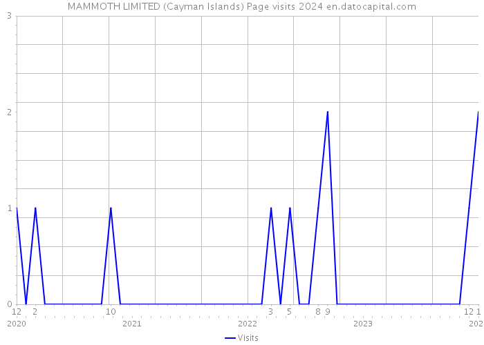 MAMMOTH LIMITED (Cayman Islands) Page visits 2024 
