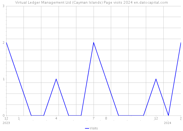 Virtual Ledger Management Ltd (Cayman Islands) Page visits 2024 