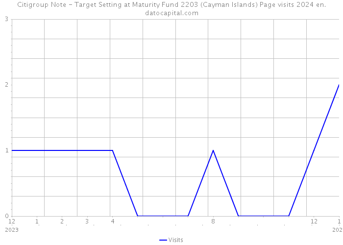 Citigroup Note - Target Setting at Maturity Fund 2203 (Cayman Islands) Page visits 2024 