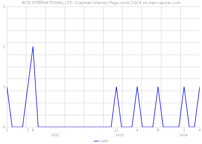 BICE INTERNATIONAL LTD. (Cayman Islands) Page visits 2024 
