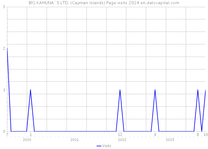 BIG KAHUNA`S LTD. (Cayman Islands) Page visits 2024 