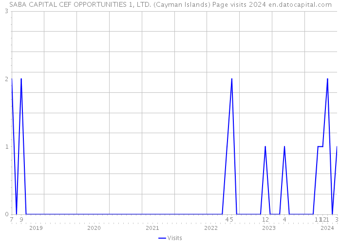 SABA CAPITAL CEF OPPORTUNITIES 1, LTD. (Cayman Islands) Page visits 2024 