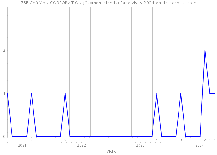 ZBB CAYMAN CORPORATION (Cayman Islands) Page visits 2024 