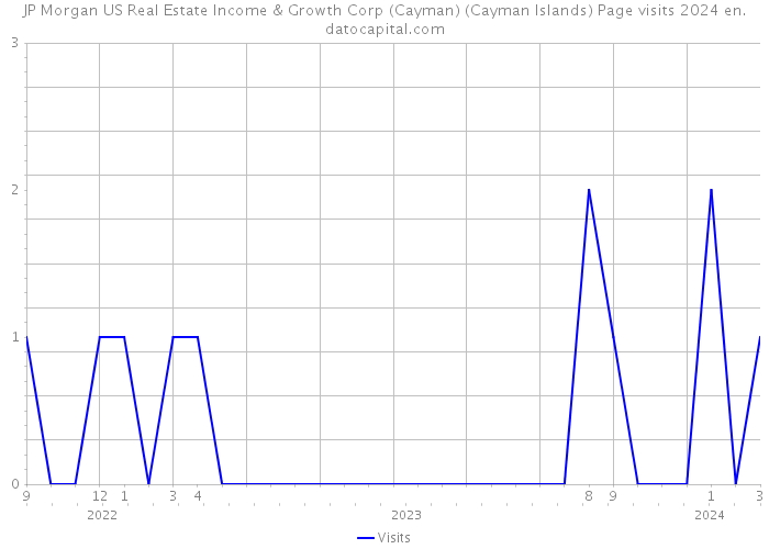 JP Morgan US Real Estate Income & Growth Corp (Cayman) (Cayman Islands) Page visits 2024 