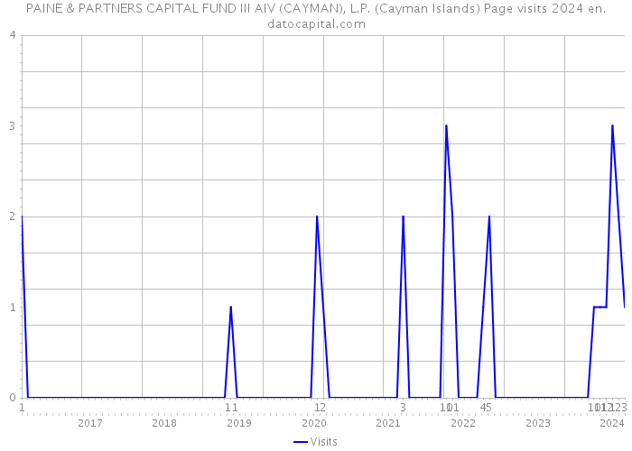 PAINE & PARTNERS CAPITAL FUND III AIV (CAYMAN), L.P. (Cayman Islands) Page visits 2024 