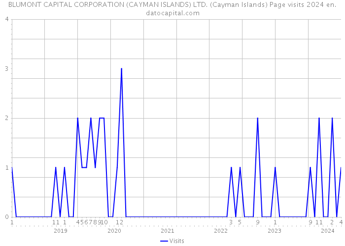 BLUMONT CAPITAL CORPORATION (CAYMAN ISLANDS) LTD. (Cayman Islands) Page visits 2024 