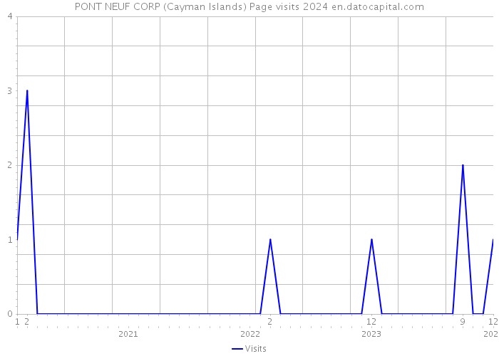 PONT NEUF CORP (Cayman Islands) Page visits 2024 