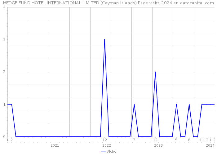 HEDGE FUND HOTEL INTERNATIONAL LIMITED (Cayman Islands) Page visits 2024 