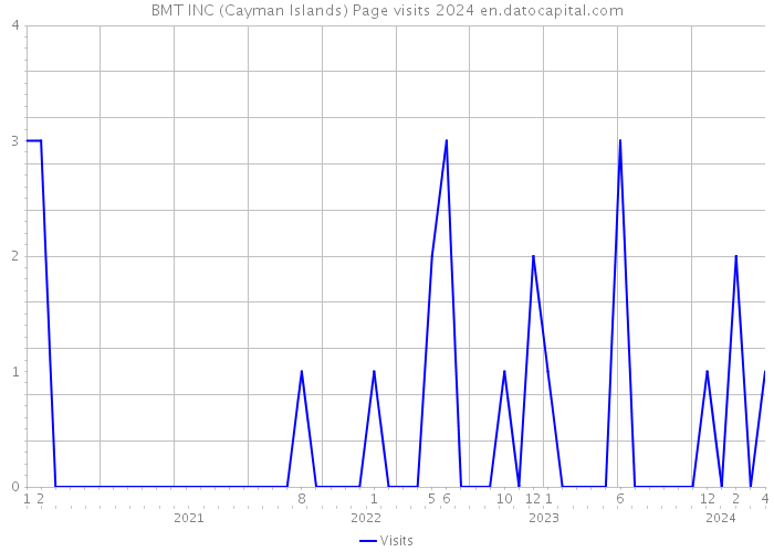 BMT INC (Cayman Islands) Page visits 2024 