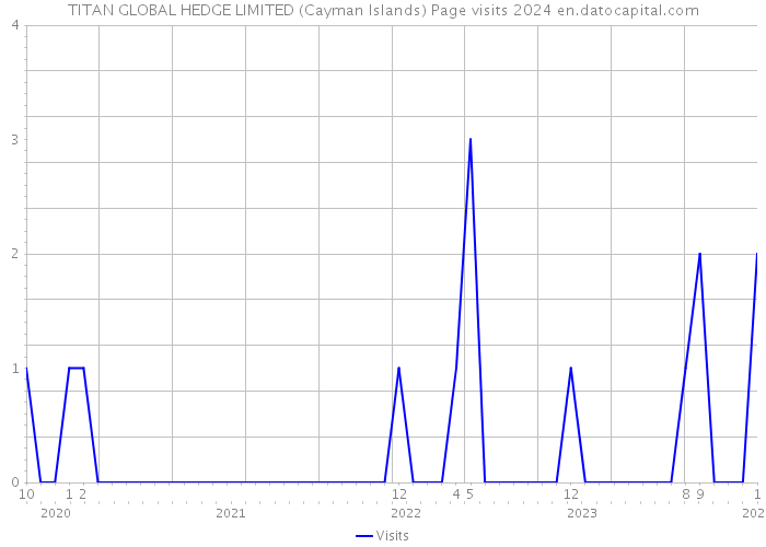 TITAN GLOBAL HEDGE LIMITED (Cayman Islands) Page visits 2024 