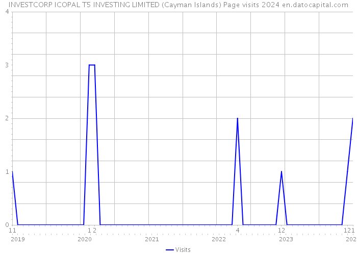 INVESTCORP ICOPAL T5 INVESTING LIMITED (Cayman Islands) Page visits 2024 