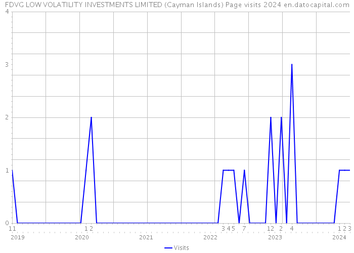 FDVG LOW VOLATILITY INVESTMENTS LIMITED (Cayman Islands) Page visits 2024 