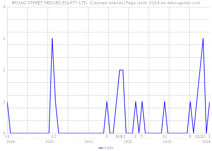 BROAD STREET HEDGED EQUITY LTD. (Cayman Islands) Page visits 2024 