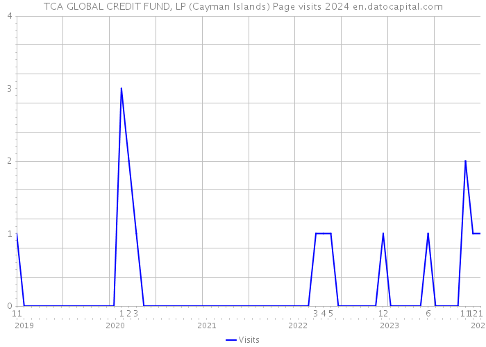 TCA GLOBAL CREDIT FUND, LP (Cayman Islands) Page visits 2024 