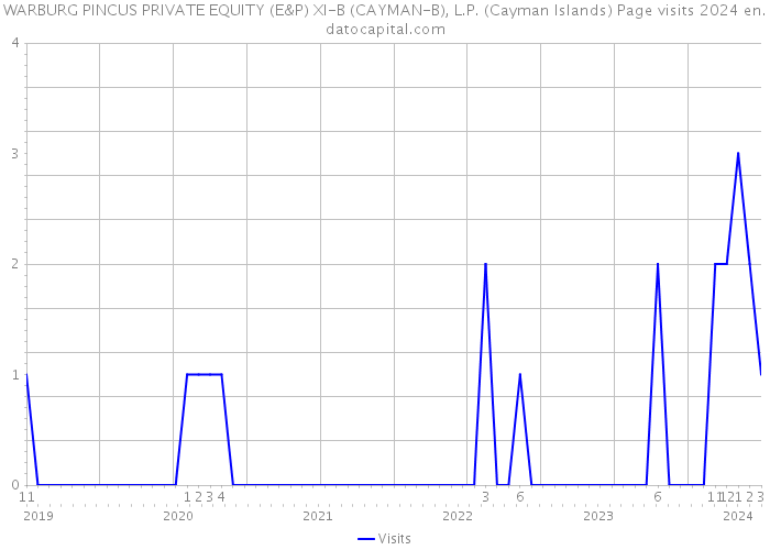 WARBURG PINCUS PRIVATE EQUITY (E&P) XI-B (CAYMAN-B), L.P. (Cayman Islands) Page visits 2024 