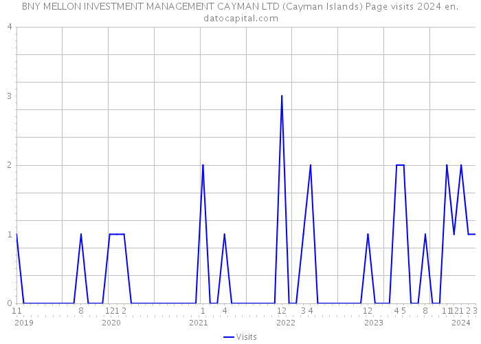 BNY MELLON INVESTMENT MANAGEMENT CAYMAN LTD (Cayman Islands) Page visits 2024 
