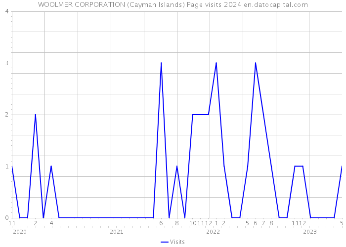 WOOLMER CORPORATION (Cayman Islands) Page visits 2024 