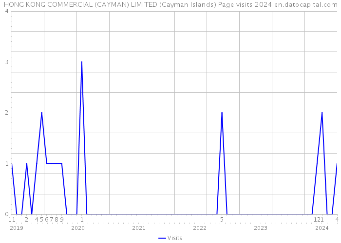 HONG KONG COMMERCIAL (CAYMAN) LIMITED (Cayman Islands) Page visits 2024 