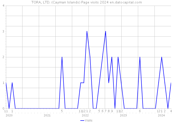 TORA, LTD. (Cayman Islands) Page visits 2024 