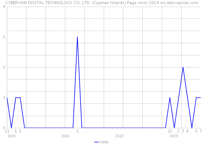 CYBERYAM DIGITAL TECHNOLOGY CO. LTD. (Cayman Islands) Page visits 2024 