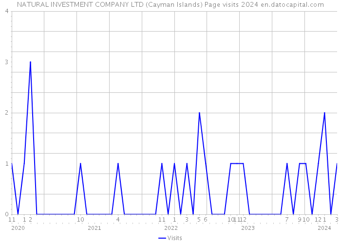 NATURAL INVESTMENT COMPANY LTD (Cayman Islands) Page visits 2024 