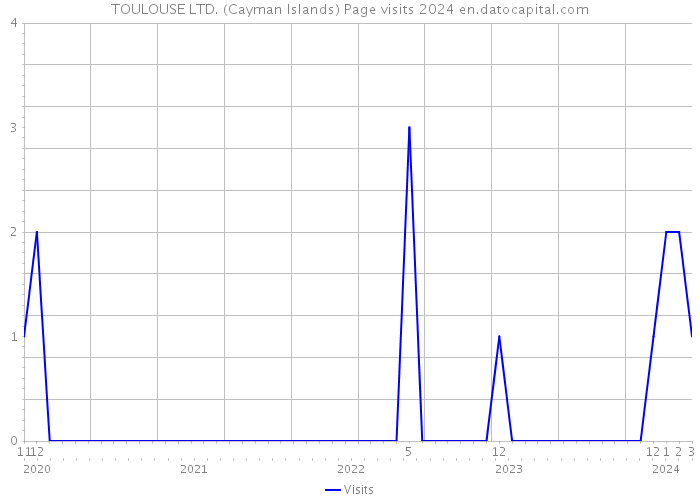 TOULOUSE LTD. (Cayman Islands) Page visits 2024 