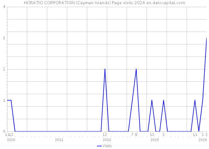 HORATIO CORPORATION (Cayman Islands) Page visits 2024 