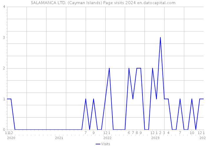SALAMANCA LTD. (Cayman Islands) Page visits 2024 