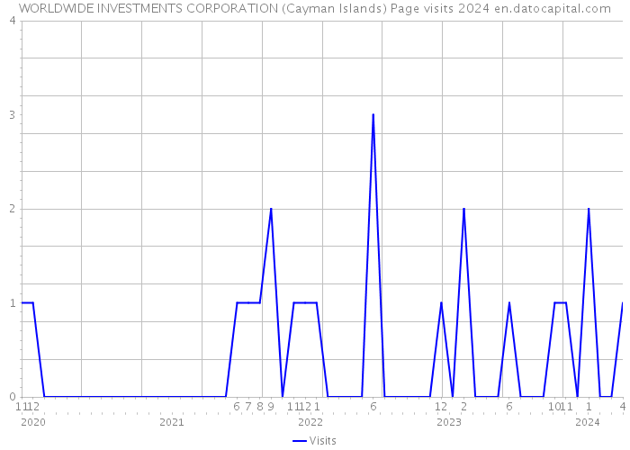 WORLDWIDE INVESTMENTS CORPORATION (Cayman Islands) Page visits 2024 