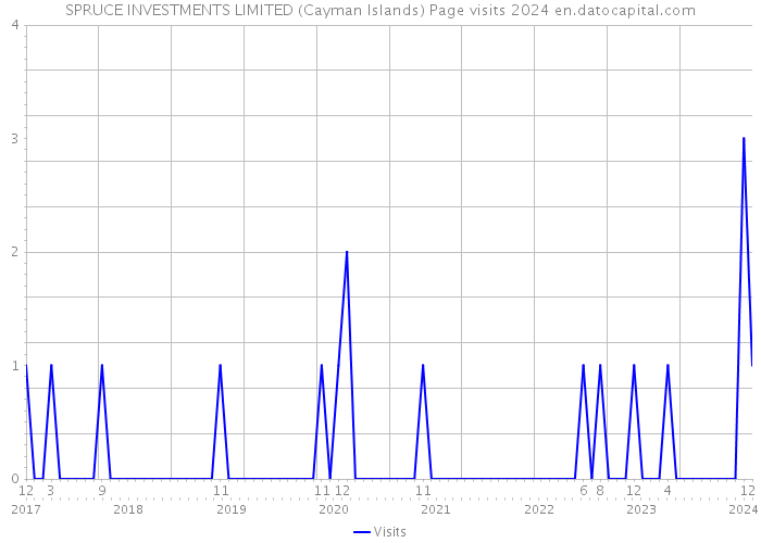 SPRUCE INVESTMENTS LIMITED (Cayman Islands) Page visits 2024 