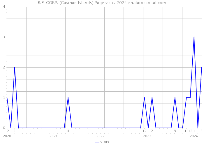 B.E. CORP. (Cayman Islands) Page visits 2024 