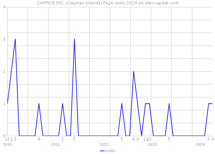 CAPRICE INC. (Cayman Islands) Page visits 2024 