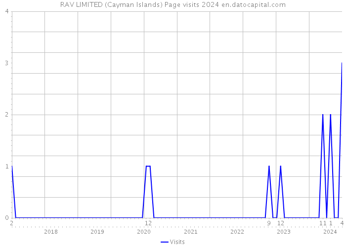 RAV LIMITED (Cayman Islands) Page visits 2024 