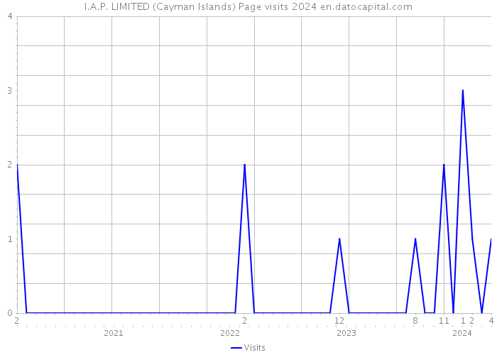 I.A.P. LIMITED (Cayman Islands) Page visits 2024 